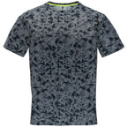 Roly Assen technical T-shirt in pixel black, front view.