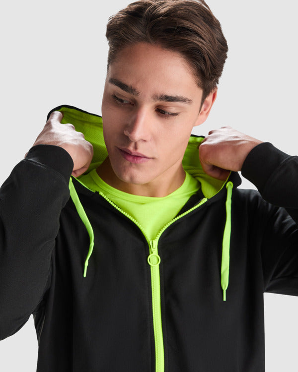 Roly FUJI SU1105 Men's Hooded Zip Sweatshirt
