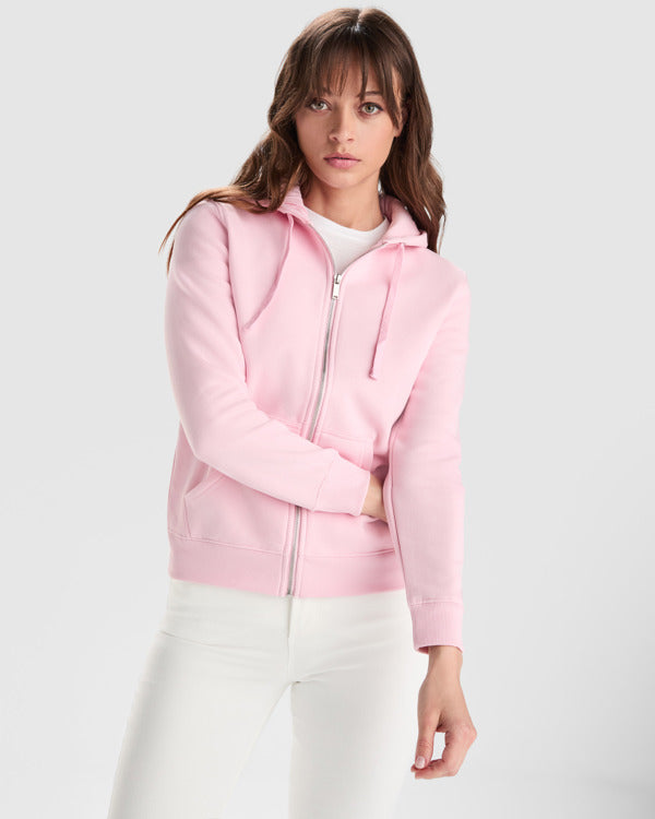 Roly VELETA CQ6425 Women's Fitted Zip-Up Hooded Sweatshirt