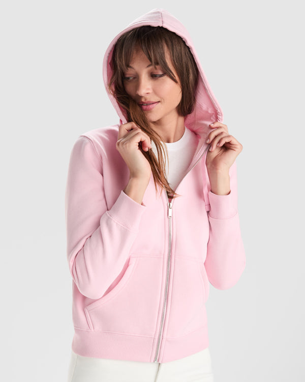 Roly VELETA CQ6425 Women's Fitted Zip-Up Hooded Sweatshirt