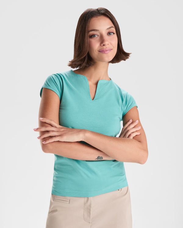 Roly BELICE 6532 Women's Fitted V-Neck Short Sleeve T-Shirt