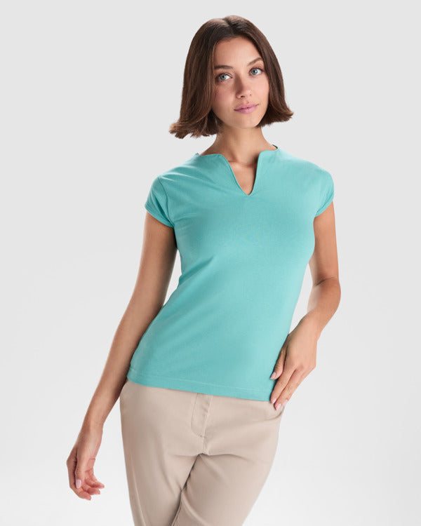 Roly BELICE 6532 Women's Fitted V-Neck Short Sleeve T-Shirt