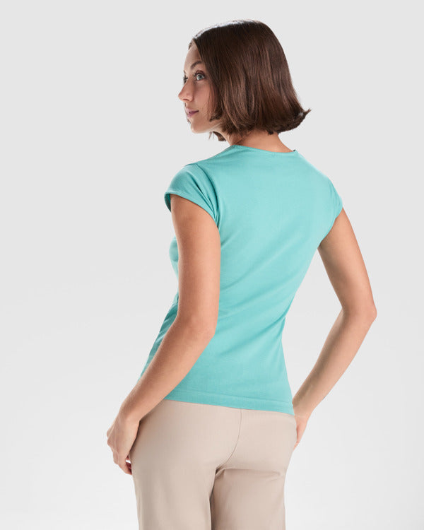 Roly BELICE 6532 Women's Fitted V-Neck Short Sleeve T-Shirt