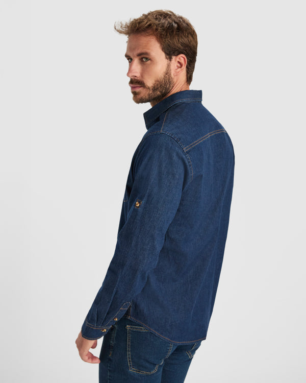 Roly LUJAN 6706 Unisex Long-Sleeved Denim Shirt