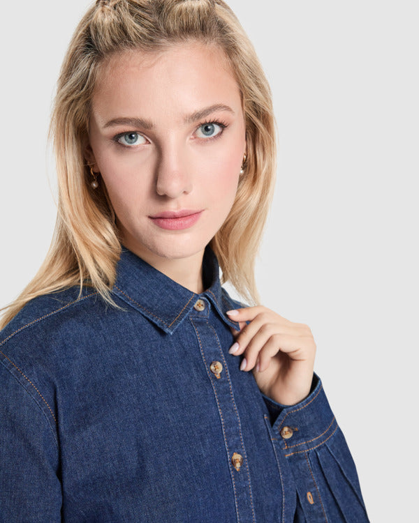 Roly LUJAN WOMAN 6707 Women's Long-Sleeved Denim Shirt