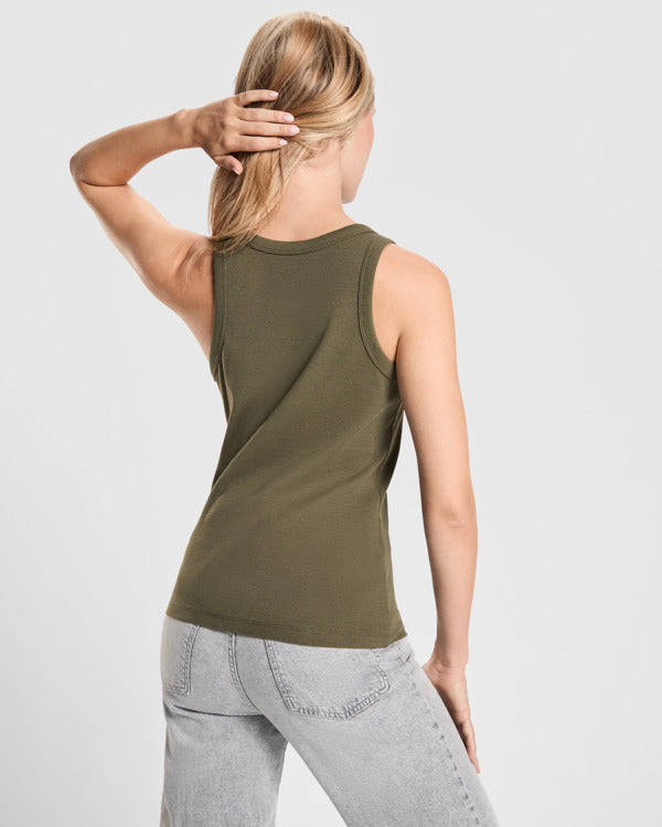 Roly DRIBE CA6709 Women's Sleeveless Ribbed T-Shirt