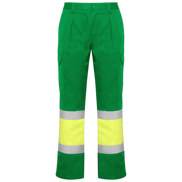 Roly Soan - Two-Tone High Visibility Trousers - Multi-Pocket Safety Cargo - 240GSM