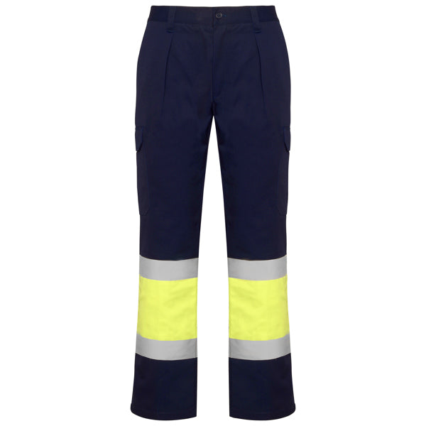 Roly Soan - Two-Tone High Visibility Trousers - Multi-Pocket Safety Cargo - 240GSM