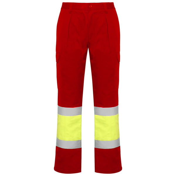 Roly Soan - Two-Tone High Visibility Trousers - Multi-Pocket Safety Cargo - 240GSM