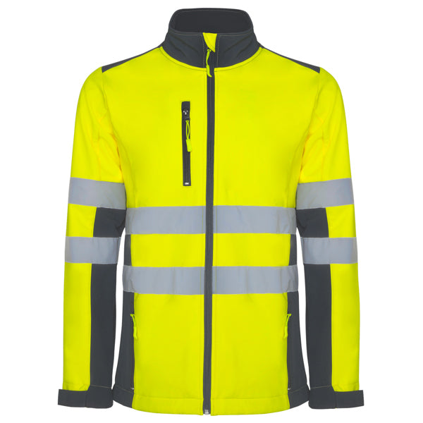 Roly Antares - 3-Layer Hi-Vis Softshell - Waterproof Safety Jacket - Industrial Grade