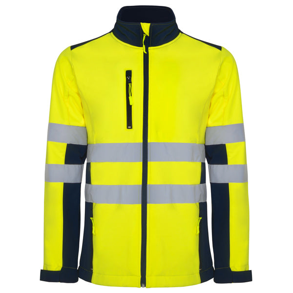 Roly Antares - 3-Layer Hi-Vis Softshell - Waterproof Safety Jacket - Industrial Grade