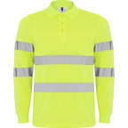 Roly Polaris L/S - High-Visibility Technical Polo - 170GSM Reflective Safety Shirt - Industrial Operations