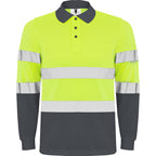 Roly Polaris L/S - High-Visibility Technical Polo - 170GSM Reflective Safety Shirt - Industrial Operations