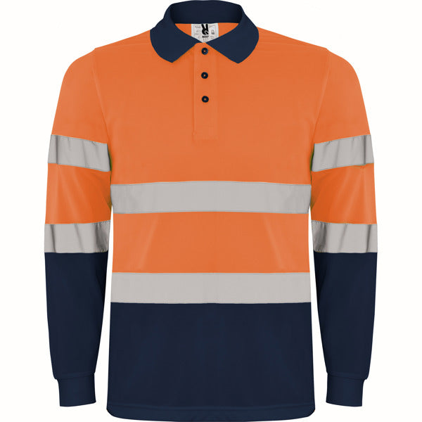 Roly Polaris L/S - High-Visibility Technical Polo - 170GSM Reflective Safety Shirt - Industrial Operations
