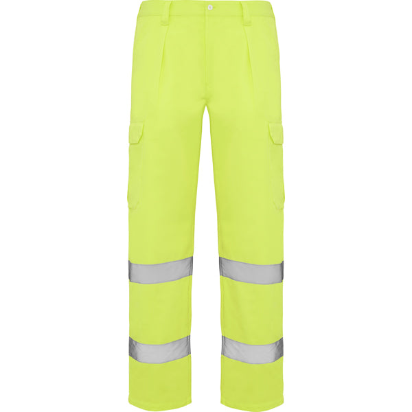 Roly Alfa - High-Visibility Multi-Pocket Trousers - Reflective Safety Cargo Pants - Industrial Grade
