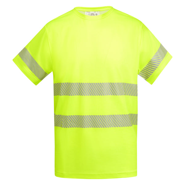 Roly Tauri - Breathable High-Vis Cotton Blend T-Shirt - Segmented Tape Safety Workwear