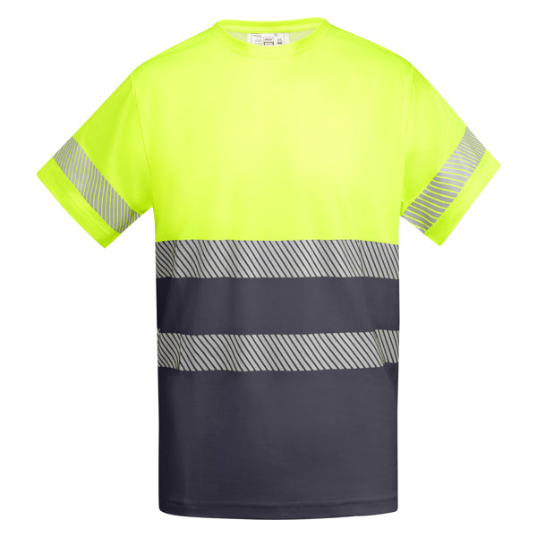 Roly Tauri - Breathable High-Vis Cotton Blend T-Shirt - Segmented Tape Safety Workwear