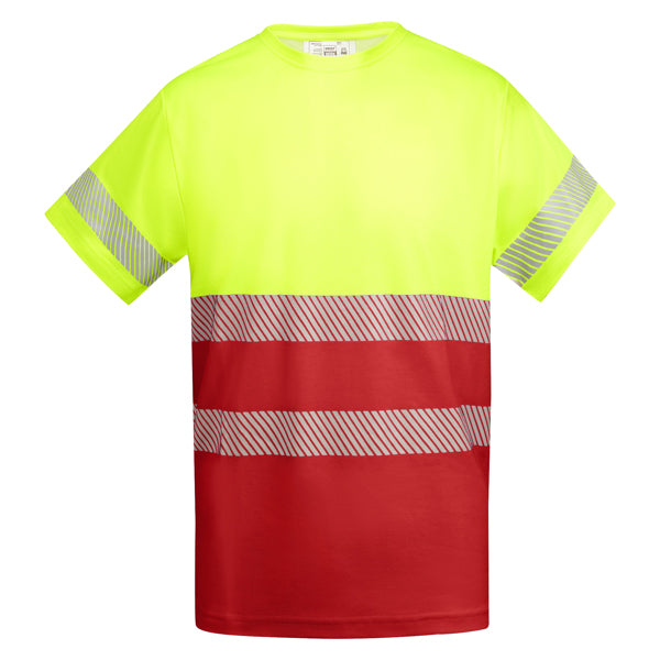 Roly Tauri - Breathable High-Vis Cotton Blend T-Shirt - Segmented Tape Safety Workwear