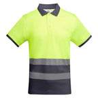 Roly ATRIO - High-Visibility Segmented Polo - Breathable Cotton-Blend - Industrial Safety