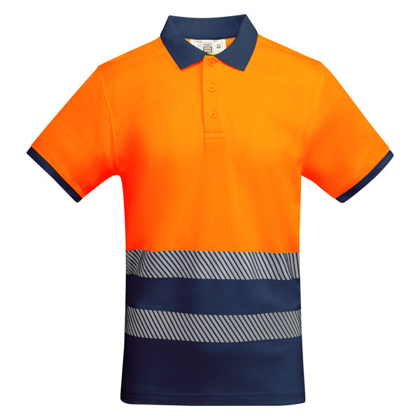 Roly ATRIO - High-Visibility Segmented Polo - Breathable Cotton-Blend - Industrial Safety