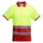Roly ATRIO - High-Visibility Segmented Polo - Breathable Cotton-Blend - Industrial Safety