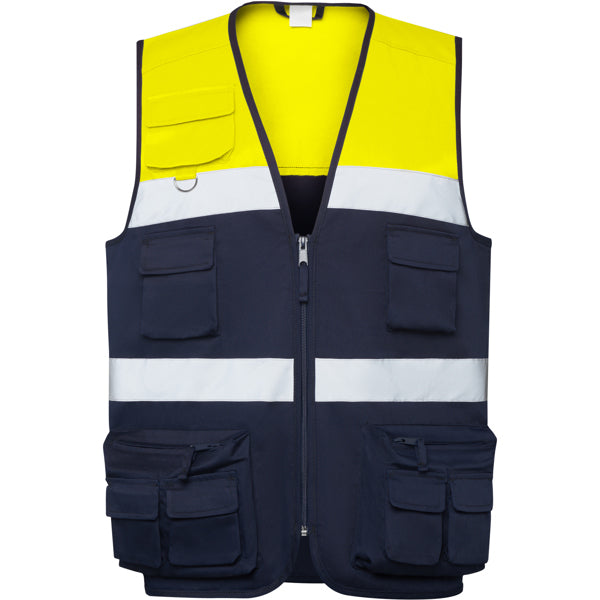 Roly Beta - High-Visibility Multi-Pocket Vest - Engineer Grade Safety Workwear