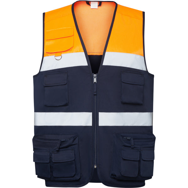 Roly Beta - High-Visibility Multi-Pocket Vest - Engineer Grade Safety Workwear