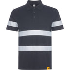 Roly FORAN HV9324 Unisex Enhanced-Visibility Short-Sleeved Polo Shirt