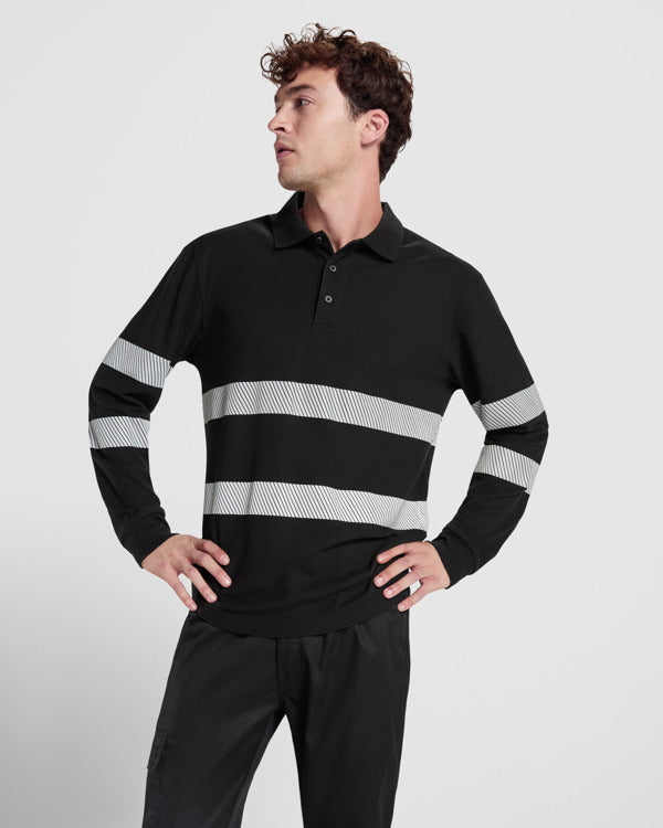 Roly FORAN L/S 9325 Unisex Enhanced-Visibility Long-Sleeve Polo Shirt